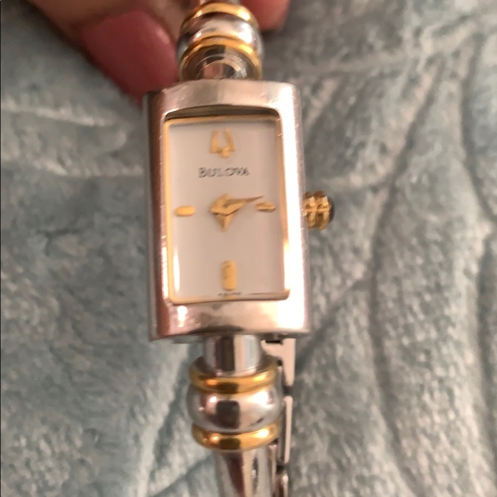 Ladies two tone dress watch